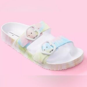 Stoney Clover Lane x Target Rainbow Tie Dye Slide Sandals Size 8